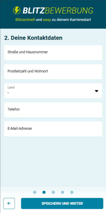 Blitzbewerbung