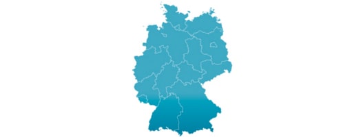 Deutschlandkarte mit Landesgrenzen