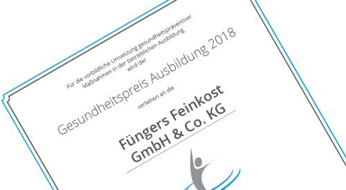 Gesundheitspreis Ausbildung 2018