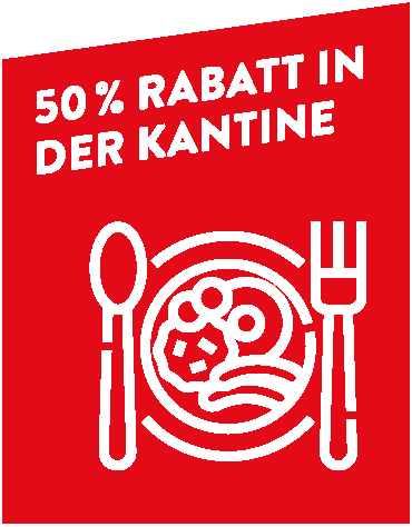 50% Rabatt in der Kantine